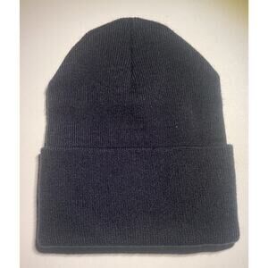 Port & Company Dark Blue Cuffed Knit Beanie Hat Cap NWOT